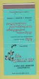 Matchbook Cover - Quails Inn Lake San Marcos CA 30 Strike