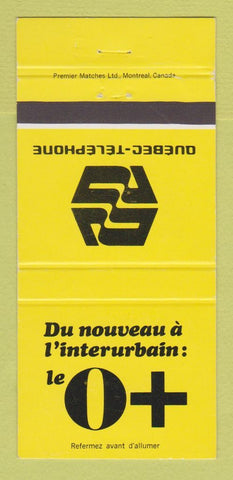 Matchbook Cover - Quebec Telephone QC 30 Strike