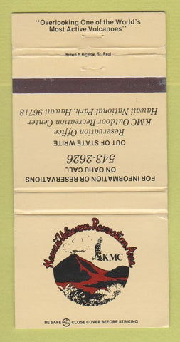 Matchbook Cover - KMC Outdoor Recreation Center Hawaii National Park 30 Strike