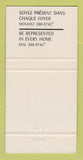 Matchbook Cover - Bottin Greenvert Selector QC Telephone 30 Strike