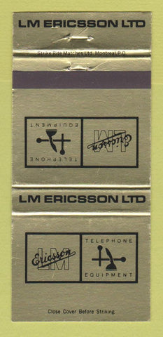 Matchbook Cover - LM Ericsson Telephone Equipment Montreal QC 30 Strike