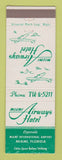Matchbook Cover - Miami Airways Hotel Miami FL