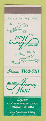 Matchbook Cover - Miami Airways Hotel Miami FL