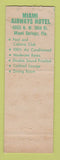 Matchbook Cover - Miami Airways Hotel Miami FL