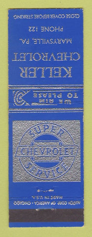 Matchbook Cover - Keller Chevrolet Marysville PA