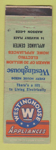Matchbook Cover - Westinghouse Appliances WEAR