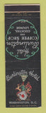 Matchbook Cover - Hotel Burlington Washington DC