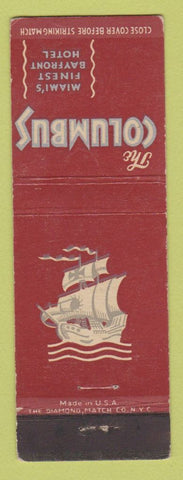 Matchbook Cover - Columbus Hotel Miami FL