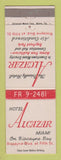 Matchbook Cover - Hotel Alcazar Miami FL