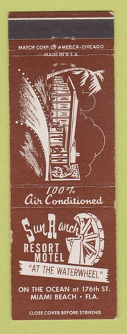 Matchbook Cover - Sun Ranch Resort Motel Miami Beach FL