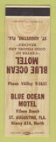 Matchbook Cover - Blue Ocean Motel St Augustine FL