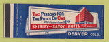 Matchbook Cover - Shirley Savoy Hotel Denver Colorado