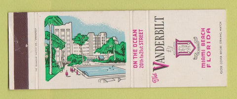 Matchbook Cover - Vanderbilt Hotel Miami Beach FL