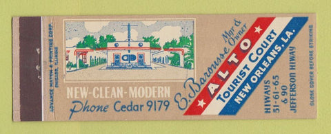 Matchbook Cover - Alto Tourist Court New Orleans LA