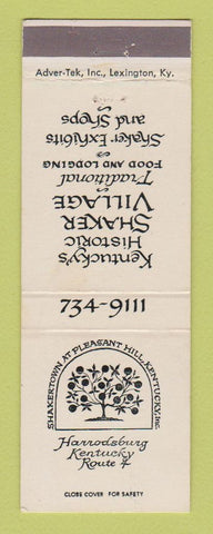 Matchbook Cover - Shakertown at Pleasant Hill Harrodsburg KY
