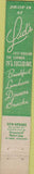 Matchbook Cover - Lid's Drop In Cleveland OH girlie restaurant 10 Strike