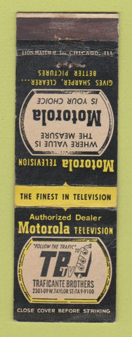 Matchbook Cover - Motorola TV Traficante Brothers WEAR