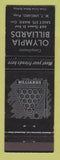 Matchbook Cover - Olympia Billiards Sault Ste Marie ON