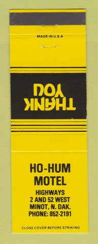 Matchbook Cover - Ho Hum Motel Minot ND