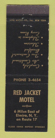 Matchbook Cover - Red Jacket Motel Elmira NY