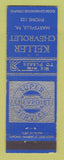 Matchbook Cover - Keller Chevrolet Marysville PA WEAR