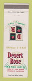 Matchbook Cover - Desert Rose Motor Hotel Phoenix AZ