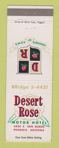 Matchbook Cover - Desert Rose Motor Hotel Phoenix AZ