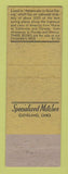Matchbook Cover - The Chicken Barn Totowa Boro NJ