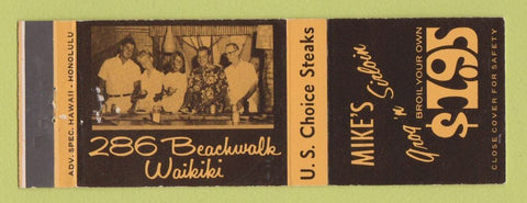 Matchbook Cover - Mike's Grog n Sirloin Waikiki Hawaii