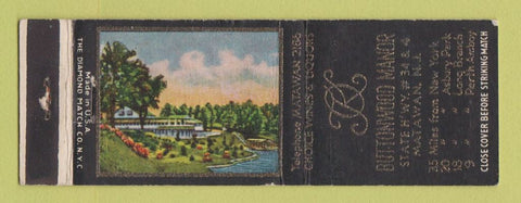 Matchbook Cover - Buttonwood Manor Matawan NJ WEAR