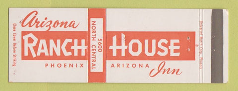 Matchbook Cover - Arizona Ranch House Inn Phoenix AZ