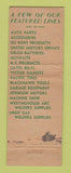 Matchbook Cover - Gardne rSUpply Coeur D'Alene ID Wallace
