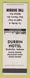 Matchbook Cover - Durbin Hotel Rushville IN