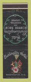 Matchbook Cover - Burlington Hotel Washington DC