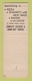 Matchbook Cover - Peppino's Pizza Kansas City MO