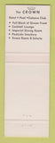Matchbook Cover - Crown Hotel Miami Beach FL