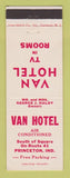 Matchbook Cover - Van Hotel Princeton IN WEAR