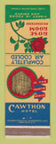 Matchbook Cover - Cawthon Hotel Mobile AL