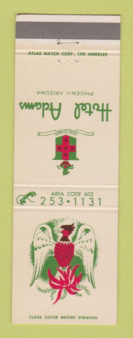 Matchbook Cover - Hotel Adams Phoenix AZ