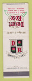Matchbook Cover - Desert Rose Motor Hotel Phoenix AZ