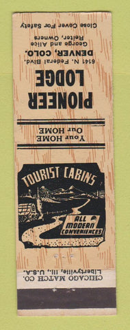 Matchbook Cover - Pioneer Lodge Denver Colorado