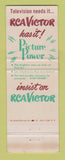 Matchbook Cover - RCA Victor TV Sande Applaince Northfield MN