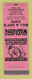 Matchbook Cover - Bill & Dot's Cafe Shoemakersville PA
