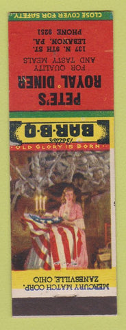 Matchbook Cover - Pete's Royal Diner Lebanon PA BBQ