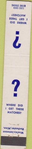 Matchbook Cover - Gorman Cleaners Owatonna MN 10 Strike