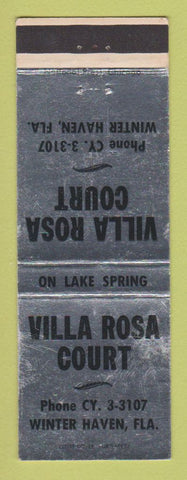 Matchbook Cover - Villa Rosa Court Motel Winter Haven FL WEAR