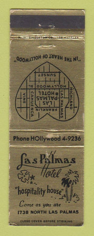 Matchbook Cover - Las Palmas Hotel Hollywood CA WEAR