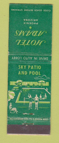 Matchbook Cover - Hotel Adams Phoenix AZ