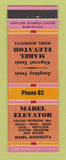 Matchbook Cover - Mabel Elevator Mabel MN grain feed seed
