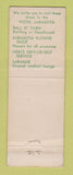 Matchbook Cover - Hotel Sarasota FL WORN